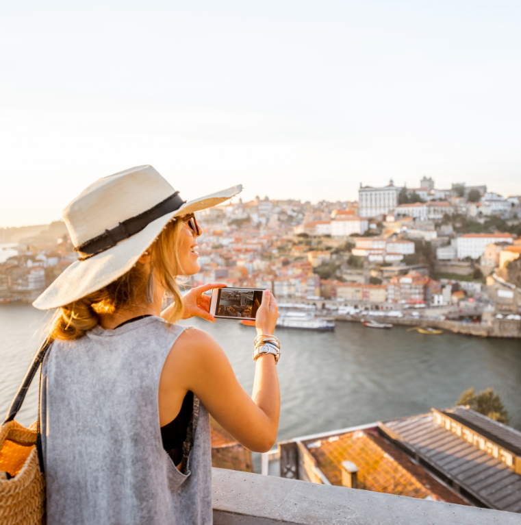 Three women talking and laughing